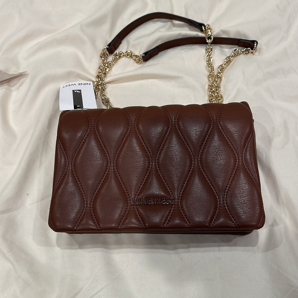 Nine West Elegant Brown Quilted Women's Bag